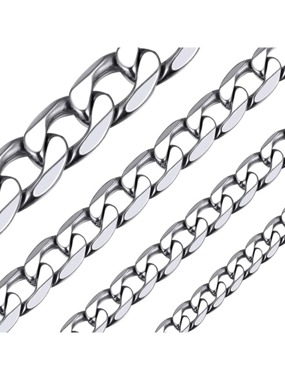 Stainless Steel Cuban Link Chain Necklace for Men - Stylish Jewelry Accessory